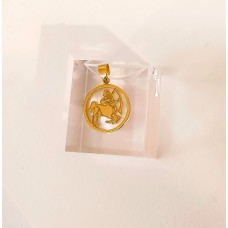 Μενταγιόν Ζώδιο - Τοξότης σε κίτρινο χρυσό 9Κ με φίλντισι (Z144)